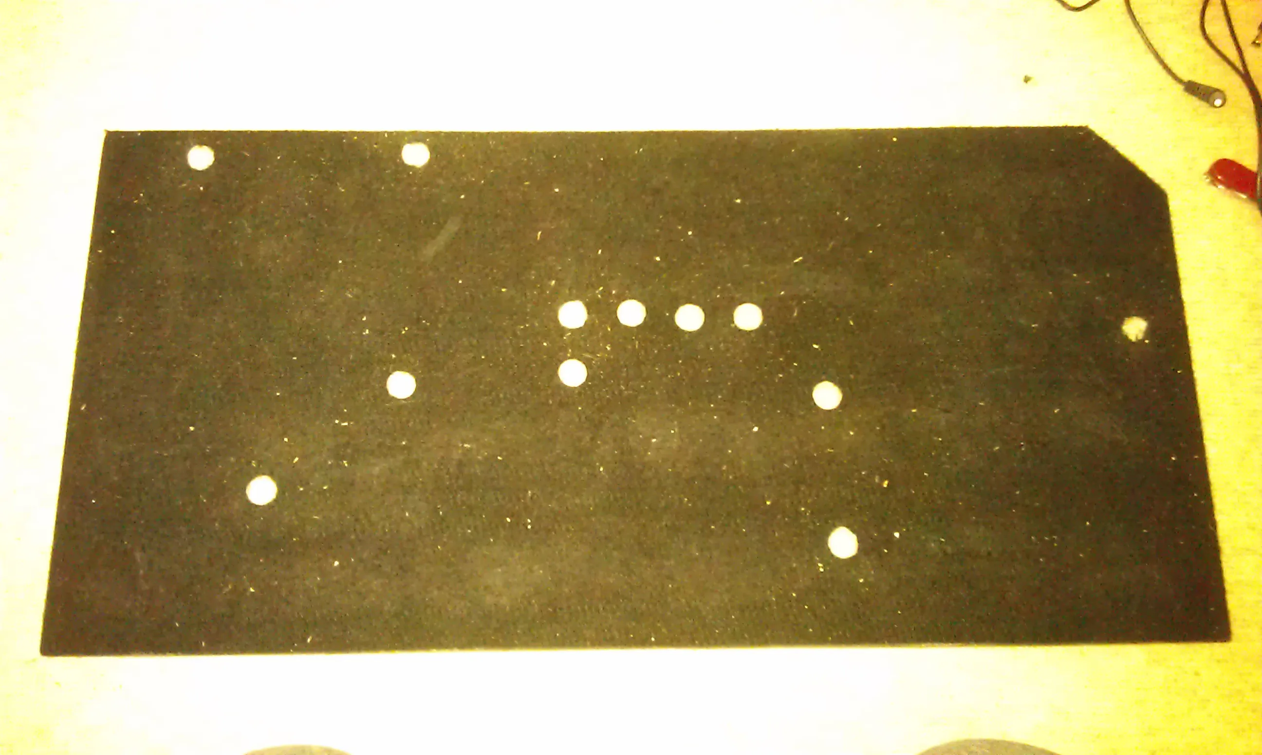 I had to drill 16mm holes for the power cables.