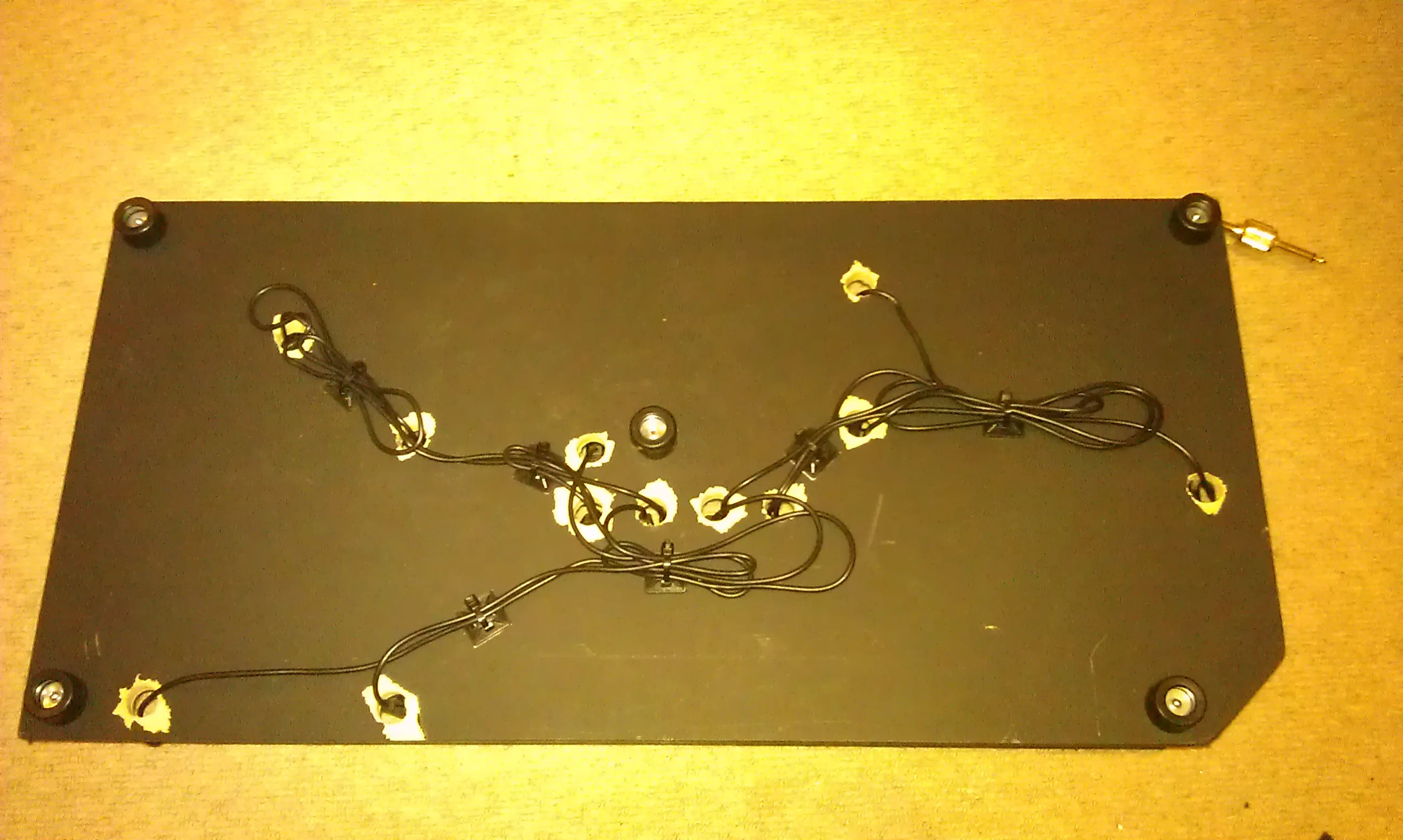 Bottom cables tied up.